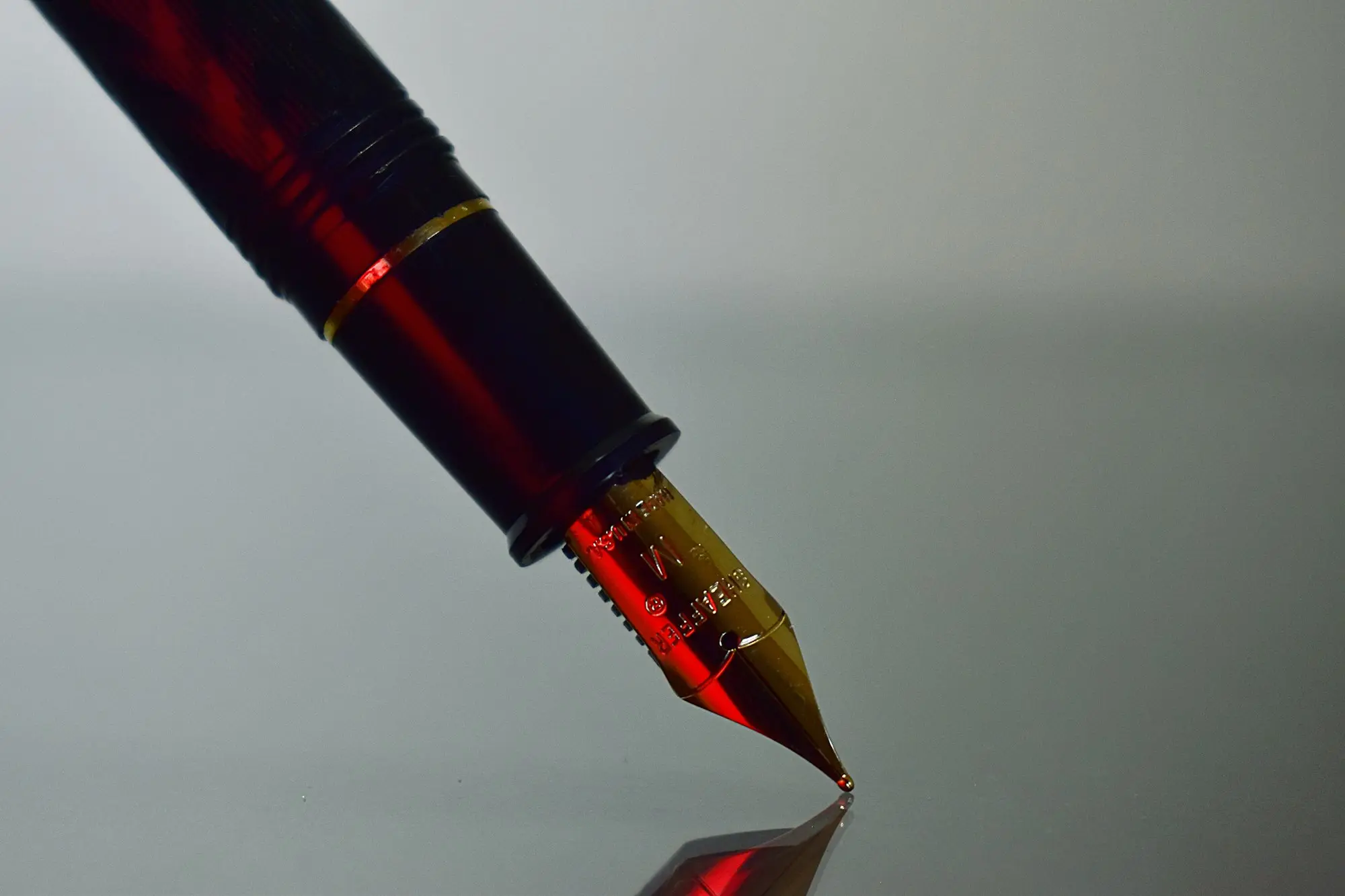 Fountain pen, ready to sign a personal guarantee or security document